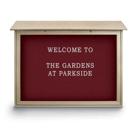 United Visual Products Indoor Enclosed Combo Board, 48"x36", White Frame/Black & Apricot UVCB4836W-BLACK-APRICOT